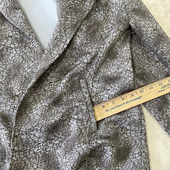 Chico’s Blazer Jacket Size XL Geometric abstract Print Open Front Knit Career - Picture 12 of 12